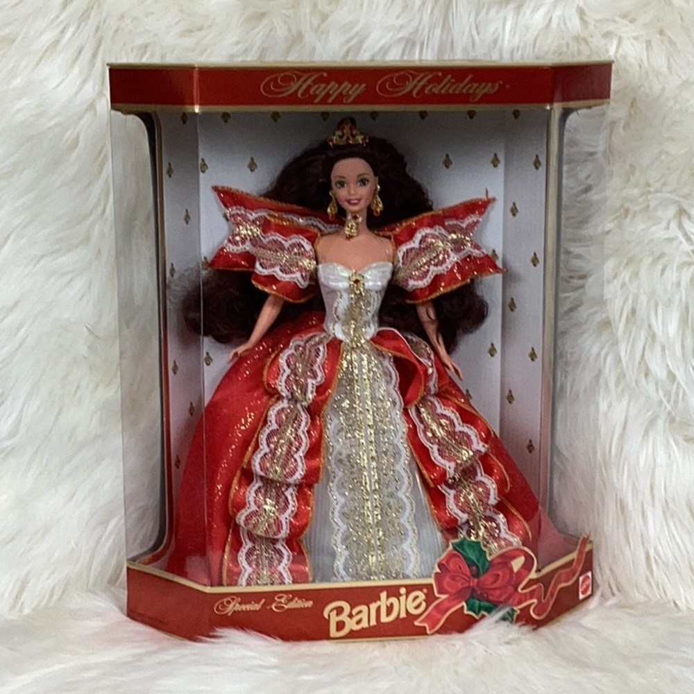 Vtg. Happy Holidays Barbie 1997, 10th Anniversary